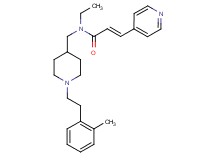 (2E)-N-ethyl-N-({1-[2-(2-methylphenyl)ethyl]-4-piperidinyl}methyl)-3-(4-pyridinyl)acrylamide