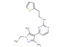 4-(1-ethyl-3,5-dimethyl-1H-pyrazol-4-yl)-N-[2-(2-thienyl)ethyl]-2-pyrimidinamine