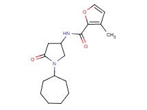 N-(1-cycloheptyl-5-oxo-3-pyrrolidinyl)-3-methyl-2-furamide