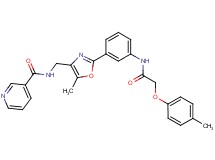 N-{[5-methyl-2-(3-{[(4-methylphenoxy)acetyl]amino}phenyl)-1,3-oxazol-4-yl]methyl}nicotinamide