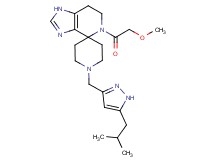 1'-[(5-isobutyl-1H-pyrazol-3-yl)methyl]-5-(methoxyacetyl)-1,5,6,7-tetrahydrospiro[imidazo[4,5-c]pyridine-4,4'-piperidine]