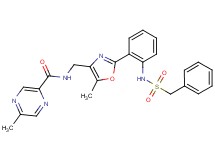 N-[(2-{2-[(benzylsulfonyl)amino]phenyl}-5-methyl-1,3-oxazol-4-yl)methyl]-5-methyl-2-pyrazinecarboxamide