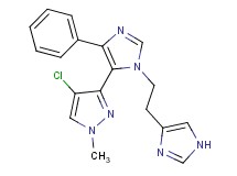 4-chloro-3-{1-[2-(1H-imidazol-4-yl)ethyl]-4-phenyl-1H-imidazol-5-yl}-1-methyl-1H-pyrazole