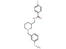 4-fluoro-N-({1-[3-(methylthio)benzyl]-3-piperidinyl}methyl)benzamide