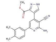 methyl 4-[2-amino-3-cyano-6-(3,4-dimethylphenyl)pyridin-4-yl]-1H-pyrazole-3-carboxylate
