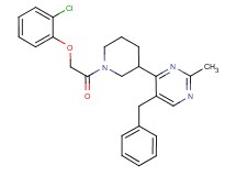 5-benzyl-4-{1-[(2-chlorophenoxy)acetyl]-3-piperidinyl}-2-methylpyrimidine