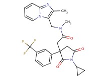 2-{1-cyclopropyl-2,5-dioxo-3-[3-(trifluoromethyl)phenyl]-3-pyrrolidinyl}-N-methyl-N-[(2-methylimidazo[1,2-a]pyridin-3-yl)methyl]acetamide