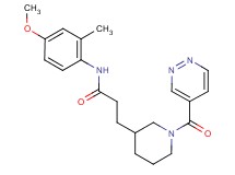 N-(4-methoxy-2-methylphenyl)-3-[1-(pyridazin-4-ylcarbonyl)piperidin-3-yl]propanamide