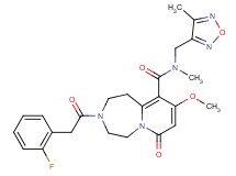 3-[(2-fluorophenyl)acetyl]-9-methoxy-N-methyl-N-[(4-methyl-1,2,5-oxadiazol-3-yl)methyl]-7-oxo-1,2,3,4,5,7-hexahydropyrido[1,2-d][1,4]diazepine-10-carboxamide