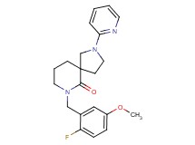 7-(2-fluoro-5-methoxybenzyl)-2-(2-pyridinyl)-2,7-diazaspiro[4.5]decan-6-one