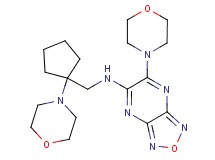 6-(4-morpholinyl)-N-{[1-(4-morpholinyl)cyclopentyl]methyl}[1,2,5]oxadiazolo[3,4-b]pyrazin-5-amine