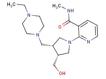 2-[(3R*,4R*)-3-[(4-ethylpiperazin-1-yl)methyl]-4-(hydroxymethyl)pyrrolidin-1-yl]-N-methylnicotinamide