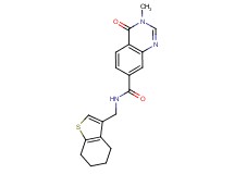 3-methyl-4-oxo-N-(4,5,6,7-tetrahydro-1-benzothien-3-ylmethyl)-3,4-dihydroquinazoline-7-carboxamide