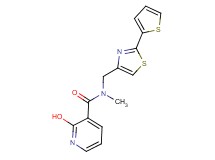2-hydroxy-N-methyl-N-{[2-(2-thienyl)-1,3-thiazol-4-yl]methyl}nicotinamide