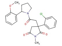 3-(2-chlorophenyl)-3-{2-[2-(2-methoxyphenyl)-1-pyrrolidinyl]-2-oxoethyl}-1-methyl-2,5-pyrrolidinedione