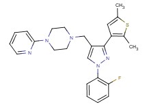 1-{[3-(2,5-dimethyl-3-thienyl)-1-(2-fluorophenyl)-1H-pyrazol-4-yl]methyl}-4-(2-pyridinyl)piperazine