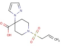 1-(allylsulfonyl)-4-(1H-pyrazol-1-yl)piperidine-4-carboxylic acid