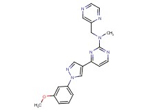 4-[1-(3-methoxyphenyl)-1H-pyrazol-4-yl]-N-methyl-N-(pyrazin-2-ylmethyl)pyrimidin-2-amine