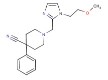 1-{[1-(2-methoxyethyl)-1H-imidazol-2-yl]methyl}-4-phenylpiperidine-4-carbonitrile