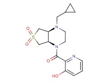 2-{[(4aS*,7aR*)-4-(cyclopropylmethyl)-6,6-dioxidohexahydrothieno[3,4-b]pyrazin-1(2H)-yl]carbonyl}-3-pyridinol
