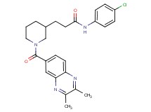 N-(4-chlorophenyl)-3-{1-[(2,3-dimethyl-6-quinoxalinyl)carbonyl]-3-piperidinyl}propanamide
