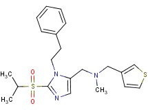 1-[2-(isopropylsulfonyl)-1-(2-phenylethyl)-1H-imidazol-5-yl]-N-methyl-N-(3-thienylmethyl)methanamine