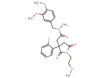 N-(3,4-dimethoxybenzyl)-2-[3-(2-fluorophenyl)-1-(2-methoxyethyl)-2,5-dioxo-3-pyrrolidinyl]-N-methylacetamide