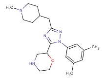 2-{1-(3,5-dimethylphenyl)-3-[(1-methylpiperidin-4-yl)methyl]-1H-1,2,4-triazol-5-yl}morpholine