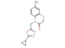 4-[(5-cyclopropyl-1,3,4-oxadiazol-2-yl)methyl]-7-methyl-2H-1,4-benzothiazin-3(4H)-one