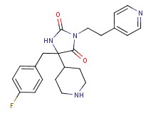 5-(4-fluorobenzyl)-5-piperidin-4-yl-3-(2-pyridin-4-ylethyl)imidazolidine-2,4-dione