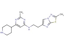 2-methyl-N-[2-(2-methylimidazo[2,1-b][1,3,4]thiadiazol-6-yl)ethyl]-6-piperidin-4-ylpyrimidin-4-amine