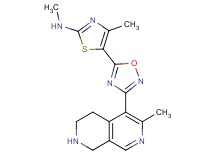 N,4-dimethyl-5-[3-(3-methyl-5,6,7,8-tetrahydro-2,7-naphthyridin-4-yl)-1,2,4-oxadiazol-5-yl]-1,3-thiazol-2-amine dihydrochloride