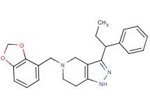 5-(1,3-benzodioxol-4-ylmethyl)-3-(1-phenylpropyl)-4,5,6,7-tetrahydro-1H-pyrazolo[4,3-c]pyridine