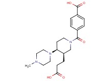 4-{[(3R*,4S*)-3-(2-carboxyethyl)-4-(4-methylpiperazin-1-yl)piperidin-1-yl]carbonyl}benzoic acid