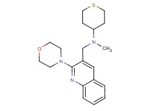 N-methyl-N-[(2-morpholin-4-ylquinolin-3-yl)methyl]tetrahydro-2H-thiopyran-4-amine