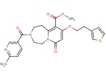 methyl 3-[(6-methyl-3-pyridinyl)carbonyl]-7-oxo-9-[2-(3-thienyl)ethoxy]-1,2,3,4,5,7-hexahydropyrido[1,2-d][1,4]diazepine-10-carboxylate