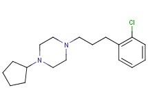 1-[3-(2-chlorophenyl)propyl]-4-cyclopentylpiperazine bis(trifluoroacetate)