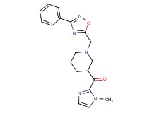 (1-methyl-1H-imidazol-2-yl){1-[(3-phenyl-1,2,4-oxadiazol-5-yl)methyl]-3-piperidinyl}methanone
