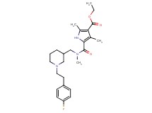 ethyl 5-{[({1-[2-(4-fluorophenyl)ethyl]-3-piperidinyl}methyl)(methyl)amino]carbonyl}-2,4-dimethyl-1H-pyrrole-3-carboxylate