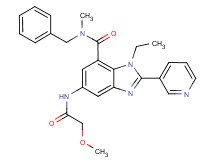 N-benzyl-1-ethyl-5-[(methoxyacetyl)amino]-N-methyl-2-(3-pyridinyl)-1H-benzimidazole-7-carboxamide