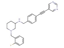 1-(2-fluorobenzyl)-N-[4-(5-pyrimidinylethynyl)benzyl]-3-piperidinamine