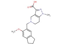 5-[(6-methoxy-2,3-dihydro-1H-inden-5-yl)methyl]-1-methyl-4,5,6,7-tetrahydro-1H-pyrazolo[4,3-c]pyridine-3-carboxylic acid