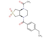 (4aR*,7aS*)-1-acetyl-4-(4-ethylbenzoyl)octahydrothieno[3,4-b]pyrazine 6,6-dioxide