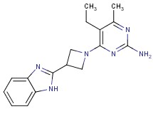 4-[3-(1H-benzimidazol-2-yl)azetidin-1-yl]-5-ethyl-6-methylpyrimidin-2-amine