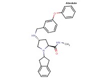 (4R)-1-(2,3-dihydro-1H-inden-2-yl)-N-methyl-4-[(3-phenoxybenzyl)amino]-L-prolinamide