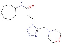 N-cycloheptyl-3-[5-(4-morpholinylmethyl)-1H-tetrazol-1-yl]propanamide