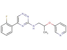 5-(2-fluorophenyl)-N-[2-(3-pyridinyloxy)propyl]-1,2,4-triazin-3-amine