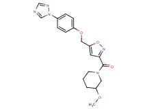 3-methoxy-1-[(5-{[4-(1H-1,2,4-triazol-1-yl)phenoxy]methyl}-3-isoxazolyl)carbonyl]piperidine