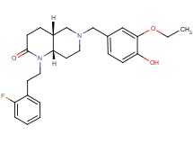 (4aR*,8aS*)-6-(3-ethoxy-4-hydroxybenzyl)-1-[2-(2-fluorophenyl)ethyl]octahydro-1,6-naphthyridin-2(1H)-one