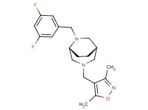 (1S*,5R*)-6-(3,5-difluorobenzyl)-3-[(3,5-dimethyl-4-isoxazolyl)methyl]-3,6-diazabicyclo[3.2.2]nonane